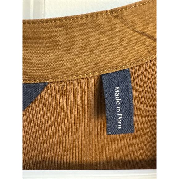 Veronica Beard Brown Coralee Cotton Blend Puff Sleeve Womens Blouse Top Size M - Picture 6 of 10